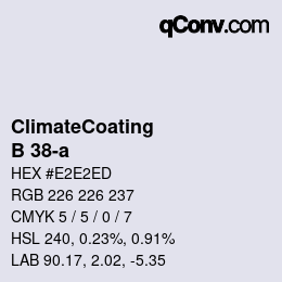 Code couleur: ClimateCoating - B 38-a | qconv.com