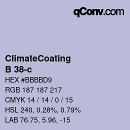 Color code: ClimateCoating - B 38-c | qconv.com