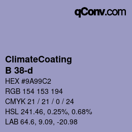 Color code: ClimateCoating - B 38-d | qconv.com