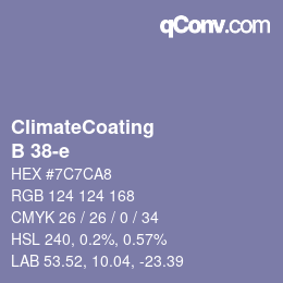 Código de color: ClimateCoating - B 38-e | qconv.com