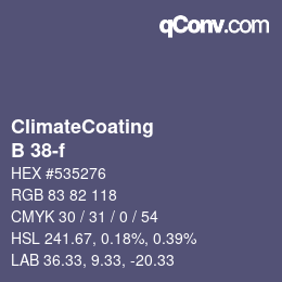 Color code: ClimateCoating - B 38-f | qconv.com
