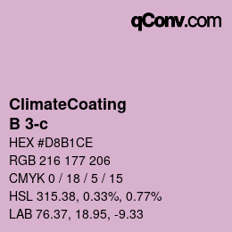 Code couleur: ClimateCoating - B 3-c | qconv.com