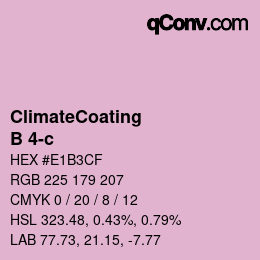 Color code: ClimateCoating - B 4-c | qconv.com