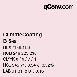 Color code: ClimateCoating - B 5-a | qconv.com