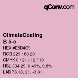 Code couleur: ClimateCoating - B 5-c | qconv.com