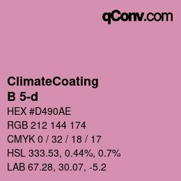 Code couleur: ClimateCoating - B 5-d | qconv.com