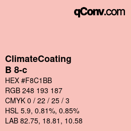 Color code: ClimateCoating - B 8-c | qconv.com