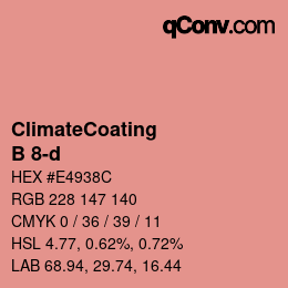 Code couleur: ClimateCoating - B 8-d | qconv.com