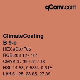 カラーコード: ClimateCoating - B 9-e | qconv.com