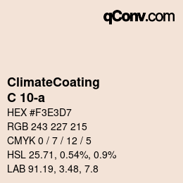 Color code: ClimateCoating - C 10-a | qconv.com