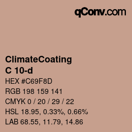 Código de color: ClimateCoating - C 10-d | qconv.com