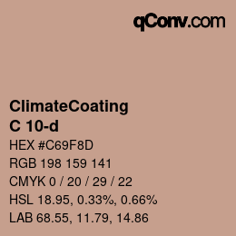 Code couleur: ClimateCoating - C 10-d | qconv.com