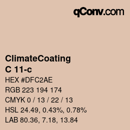 Color code: ClimateCoating - C 11-c | qconv.com