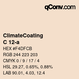 Color code: ClimateCoating - C 12-a | qconv.com