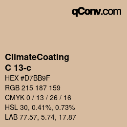 Color code: ClimateCoating - C 13-c | qconv.com