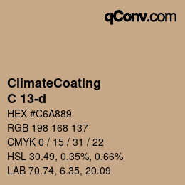 Color code: ClimateCoating - C 13-d | qconv.com