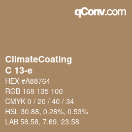 Color code: ClimateCoating - C 13-e | qconv.com