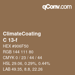 Código de color: ClimateCoating - C 13-f | qconv.com