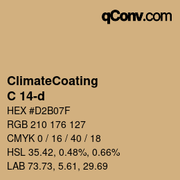 カラーコード: ClimateCoating - C 14-d | qconv.com