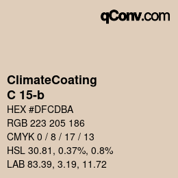 カラーコード: ClimateCoating - C 15-b | qconv.com