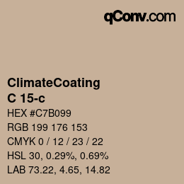 Color code: ClimateCoating - C 15-c | qconv.com