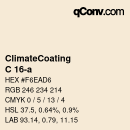 Código de color: ClimateCoating - C 16-a | qconv.com