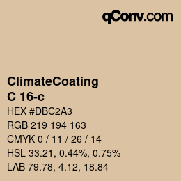 Code couleur: ClimateCoating - C 16-c | qconv.com