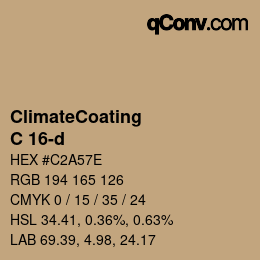Código de color: ClimateCoating - C 16-d | qconv.com