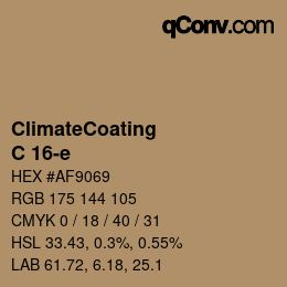 Code couleur: ClimateCoating - C 16-e | qconv.com