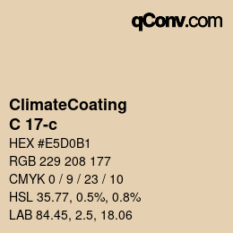 Color code: ClimateCoating - C 17-c | qconv.com