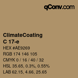 Código de color: ClimateCoating - C 17-e | qconv.com