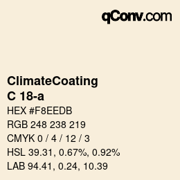 Color code: ClimateCoating - C 18-a | qconv.com
