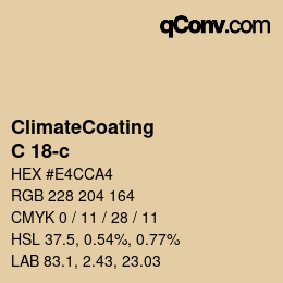 Color code: ClimateCoating - C 18-c | qconv.com
