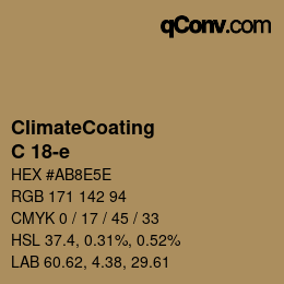 Código de color: ClimateCoating - C 18-e | qconv.com