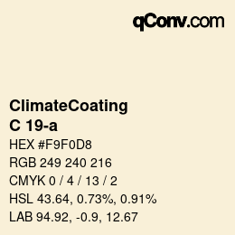 Color code: ClimateCoating - C 19-a | qconv.com