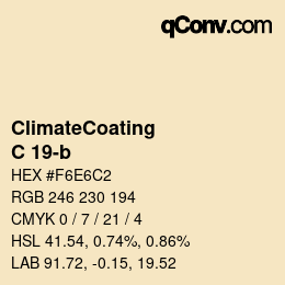 Code couleur: ClimateCoating - C 19-b | qconv.com