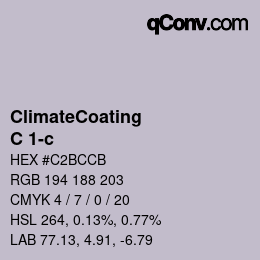 Color code: ClimateCoating - C 1-c | qconv.com