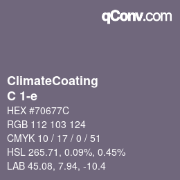 Color code: ClimateCoating - C 1-e | qconv.com