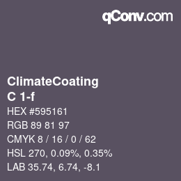 Farbcode: ClimateCoating - C 1-f | qconv.com