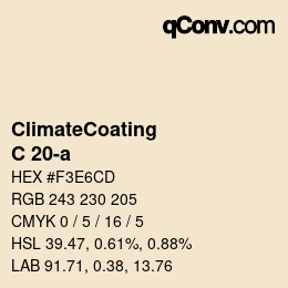 Código de color: ClimateCoating - C 20-a | qconv.com