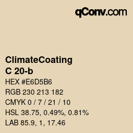 Color code: ClimateCoating - C 20-b | qconv.com