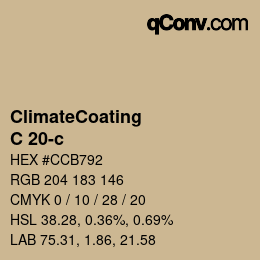Code couleur: ClimateCoating - C 20-c | qconv.com