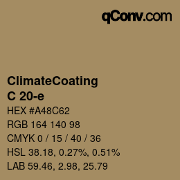 Color code: ClimateCoating - C 20-e | qconv.com