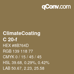 Código de color: ClimateCoating - C 20-f | qconv.com
