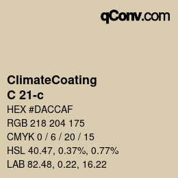 カラーコード: ClimateCoating - C 21-c | qconv.com