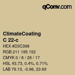 Code couleur: ClimateCoating - C 22-c | qconv.com