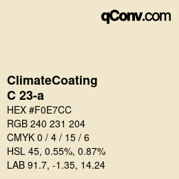 Farbcode: ClimateCoating - C 23-a | qconv.com