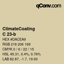 Code couleur: ClimateCoating - C 23-b | qconv.com