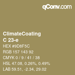 Farbcode: ClimateCoating - C 23-e | qconv.com