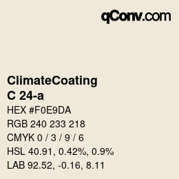 Código de color: ClimateCoating - C 24-a | qconv.com